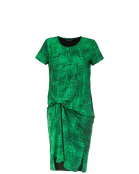 Зеленое платье прямого кроя с принтом от Uma Raquel Davidowicz
