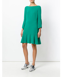 Зеленое платье прямого кроя от Talbot Runhof