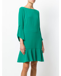 Зеленое платье прямого кроя от Talbot Runhof