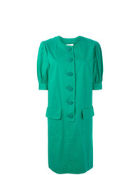 Зеленое платье прямого кроя от Yves Saint Laurent Vintage