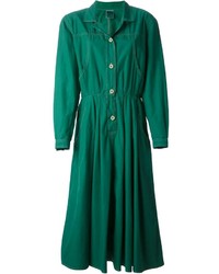 Зеленое платье-рубашка от Krizia