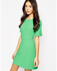 Зеленое платье с плиссированной юбкой от Oasis