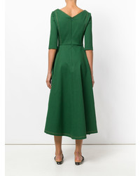 Зеленое платье с пышной юбкой от Talbot Runhof