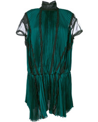 Зеленое платье со складками от Sacai