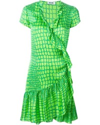 Зеленое платье-футляр с принтом от Moschino Cheap & Chic