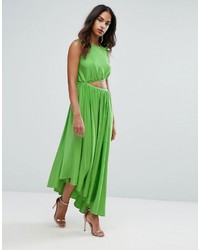 Зеленое платье от Warehouse