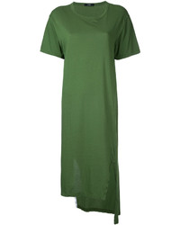 Зеленое повседневное платье с разрезом от Bassike
