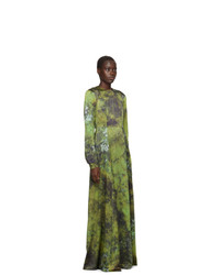 Зеленое шелковое вечернее платье от S.R. STUDIO. LA. CA.