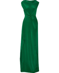 Зеленое шелковое вечернее платье от Roland Mouret