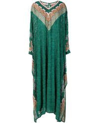 Зеленое шелковое платье с принтом от Missoni