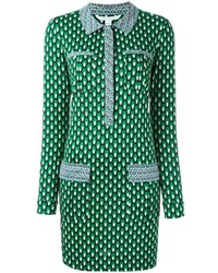 Зеленое шелковое платье от Diane von Furstenberg