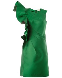 Зеленое шелковое платье от Lanvin