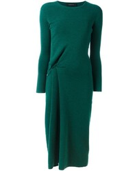 Зеленое шерстяное вязаное платье от Cédric Charlier