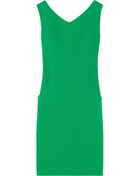 Зеленое шерстяное повседневное платье от Oscar de la Renta
