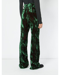 Женские зеленые бархатные брюки от Ann Demeulemeester