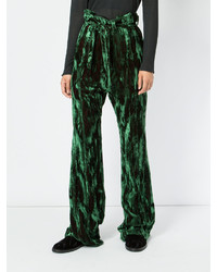 Женские зеленые бархатные брюки от Ann Demeulemeester