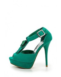 Зеленые босоножки на каблуке от Ideal