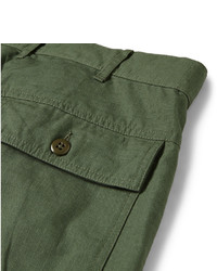 Зеленые брюки карго