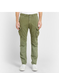 Зеленые брюки карго от Incotex