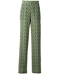 Зеленые брюки-клеш от Etro