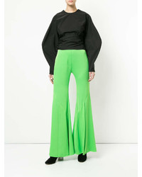 Зеленые брюки-клеш от Ellery