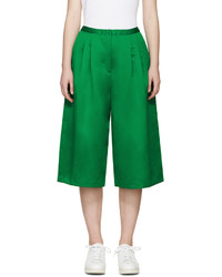 Зеленые брюки-кюлоты