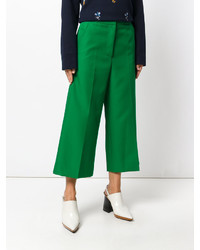 Зеленые брюки-кюлоты от Marni