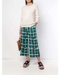 Зеленые брюки-кюлоты от Marni