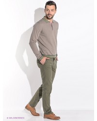 Зеленые брюки чинос от Alfred Muller