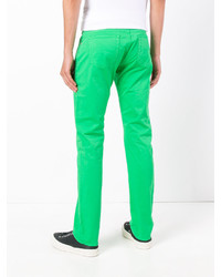 Зеленые брюки чинос от Pt01
