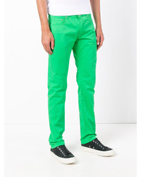 Зеленые брюки чинос от Pt01