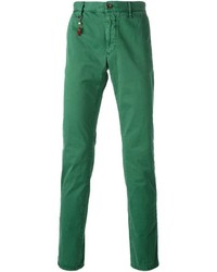 Зеленые брюки чинос от Incotex