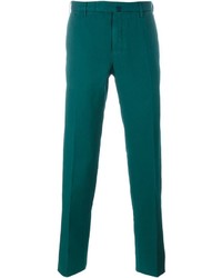 Зеленые брюки чинос от Incotex