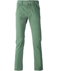 Зеленые брюки чинос от Jacob Cohen