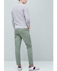 Зеленые брюки чинос от Mango Man
