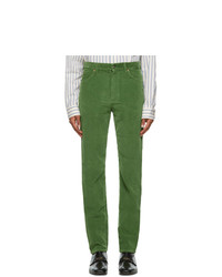 Зеленые вельветовые брюки чинос