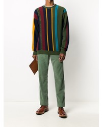 Зеленые вельветовые брюки чинос от Etro