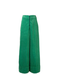 Зеленые вельветовые широкие брюки от Ultràchic