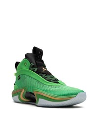 Мужские зеленые высокие кеды от Jordan