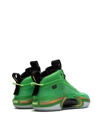 Мужские зеленые высокие кеды от Jordan