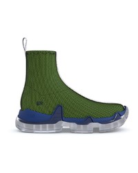 Мужские зеленые высокие кеды от Swear