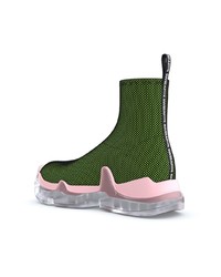 Мужские зеленые высокие кеды от Swear