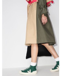 Мужские зеленые высокие кеды от Veja