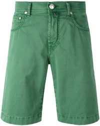 Мужские зеленые джинсовые шорты от Jacob Cohen