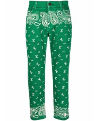 Зеленые джинсы с "огурцами"
