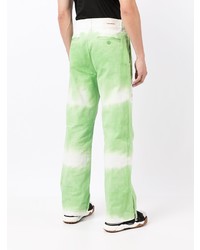 Мужские зеленые джинсы с принтом тай-дай от Heron Preston