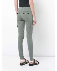 Зеленые джинсы скинни от Frame Denim