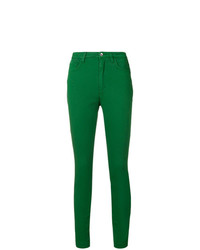 Зеленые джинсы скинни от Dolce & Gabbana