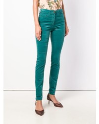 Зеленые джинсы скинни от Elisabetta Franchi