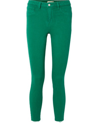 Зеленые джинсы скинни от L'Agence